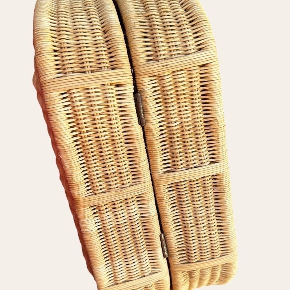 Vintage 1960’s wicker purse bag mint condition beach boho basket bag​​​​…​​​​​ - Picture 3 of 5